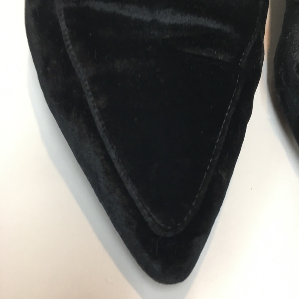 Coach Velvet Tointy Toe Slip On Mules 7.5 Black - Picture 2 of 16